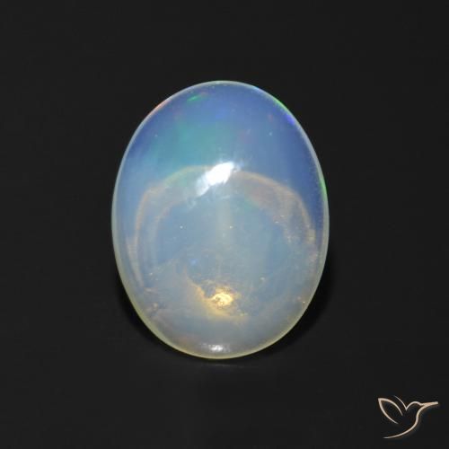 0.93ct طبيعي متعدد الألوان أوبال, بيضوي, شفاف