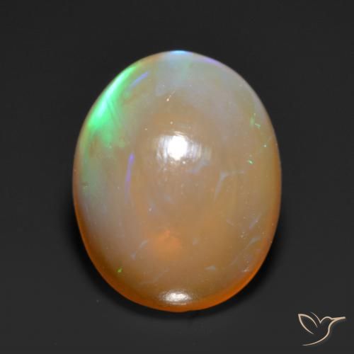 1.36ct طبيعي متعدد الألوان أوبال, بيضوي, نصف شفاف, Photo A