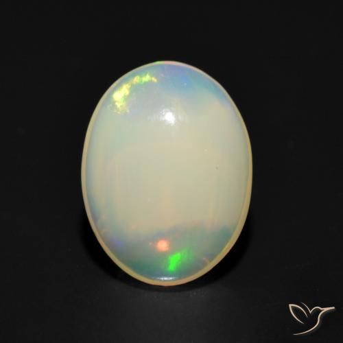 1.07ct طبيعي متعدد الألوان أوبال, بيضوي, شفاف