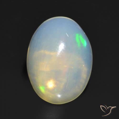 1.24ct طبيعي متعدد الألوان أوبال, بيضوي, شفاف