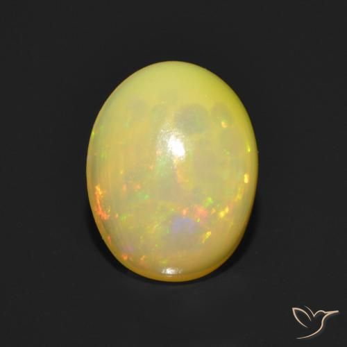 1.15ct طبيعي متعدد الألوان أوبال, بيضوي, شفاف