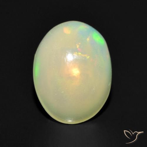 0.95ct طبيعي متعدد الألوان أوبال, بيضوي, شفاف, Photo A