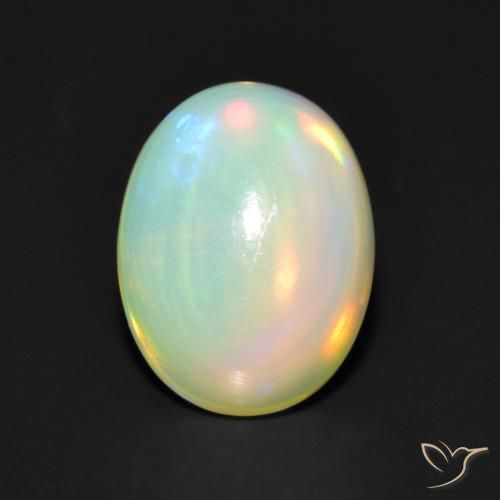 1.42ct طبيعي متعدد الألوان أوبال, بيضوي, شفاف