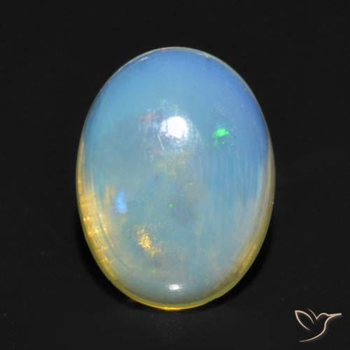 0.82ct طبيعي متعدد الألوان أوبال, بيضوي, شفاف