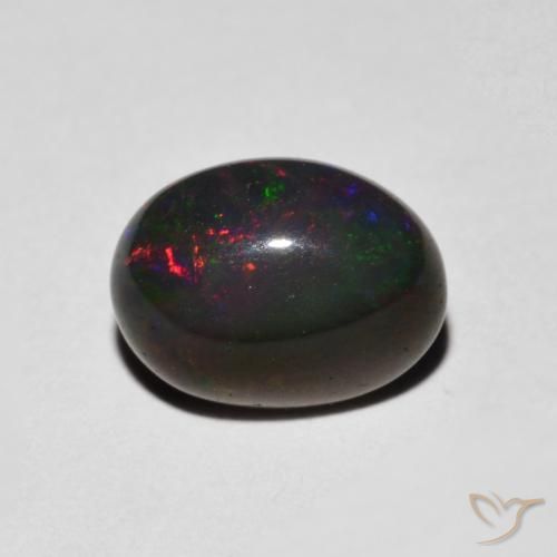0.96ct طبيعي متعدد الألوان أوبال, بيضوي, غير شفاف, Photo A