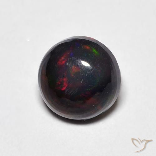 0.53ct طبيعي متعدد الألوان أوبال, دائري, غير شفاف