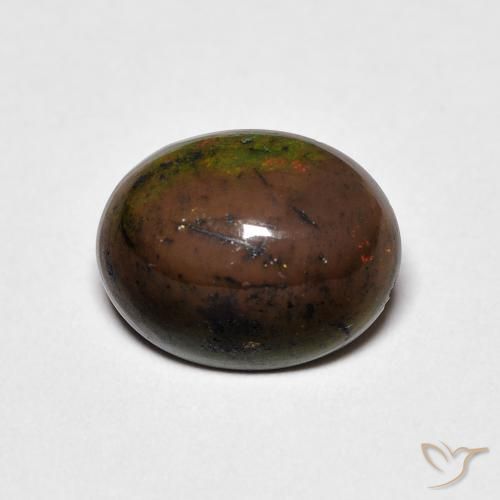 1.48ct طبيعي متعدد الألوان أوبال, بيضوي, غير شفاف