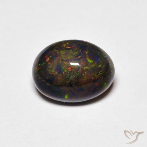 1.15ct طبيعي متعدد الألوان أوبال, بيضوي, غير شفاف
