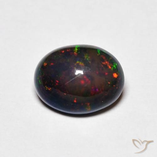 1.23ct طبيعي متعدد الألوان أوبال, بيضوي, غير شفاف, Photo A