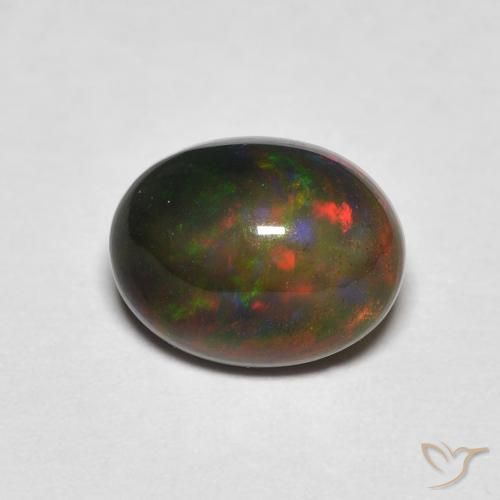 1.25ct طبيعي متعدد الألوان أوبال, بيضوي, غير شفاف