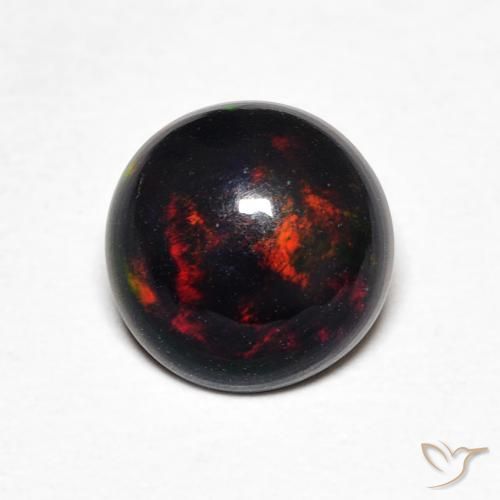 0.64ct طبيعي متعدد الألوان أوبال, دائري, غير شفاف