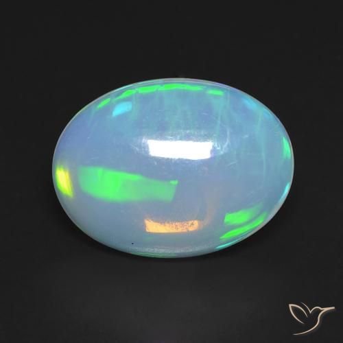 3.56ct طبيعي متعدد الألوان أوبال, بيضوي, شفاف