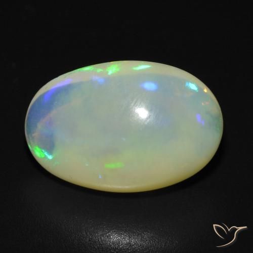 3.33ct طبيعي متعدد الألوان أوبال, بيضوي, شفاف