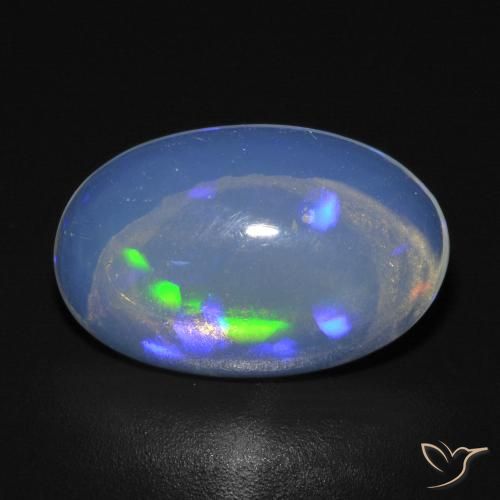 2.54ct طبيعي متعدد الألوان أوبال, بيضوي, شفاف