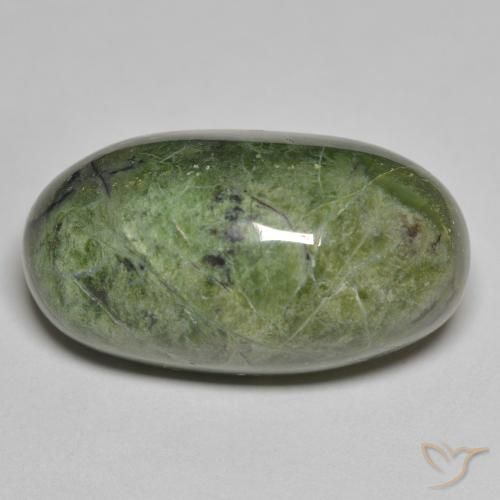 22.64ct طبيعي أخضر ترابى أوبال, بيضوي, غير شفاف