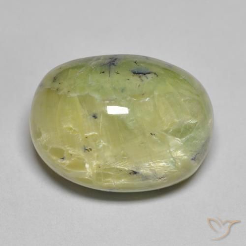 16.50ct طبيعي أخضر مصفر أوبال, بيضوي, غير شفاف, Photo A