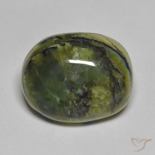 12.72ct طبيعي أخضر الغابات أوبال, بيضوي, غير شفاف