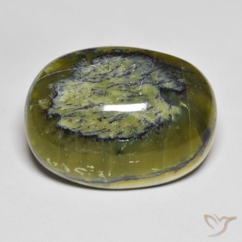 33.65ct طبيعي أخضر دافئ أوبال, بيضوي, غير شفاف