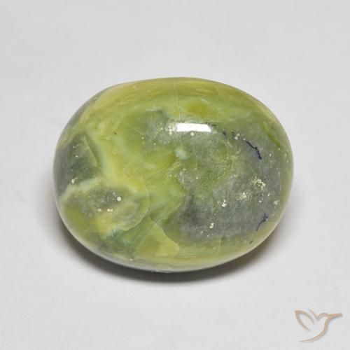 11.89ct طبيعي أخضر ترابى أوبال, بيضوي, غير شفاف, Photo A