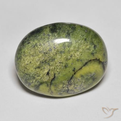 18.75ct طبيعي أخضر دافئ أوبال, بيضوي, غير شفاف