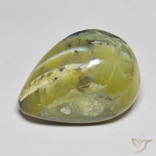 15.41ct طبيعي أخضر متوسط أوبال, شكل الكمثرى, غير شفاف, Photo A