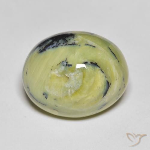14.17ct طبيعي اخضر فاتح أوبال, بيضوي, غير شفاف