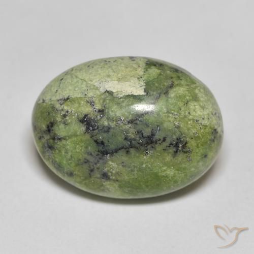 10.14ct طبيعي أخضر مصفر أوبال, بيضوي, غير شفاف, Photo A