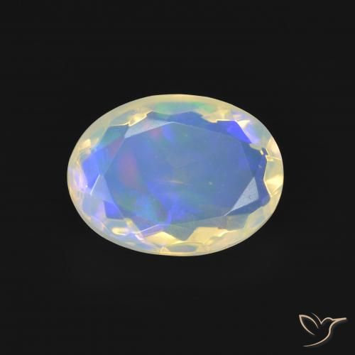2.32ct طبيعي متعدد الألوان أوبال, بيضوي, شفاف