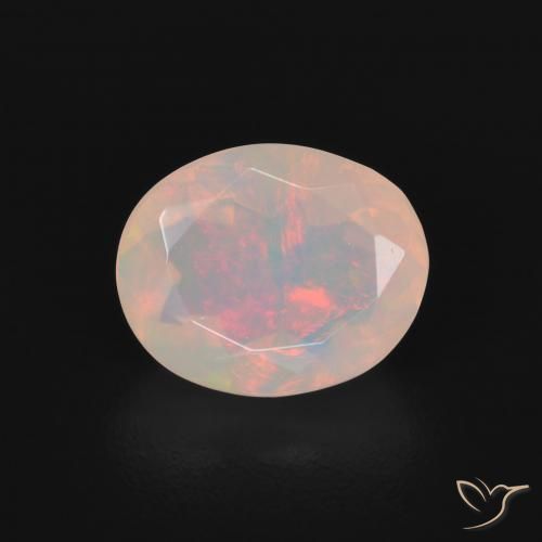 1.20ct طبيعي متعدد الألوان أوبال, بيضوي, شفاف, Photo A