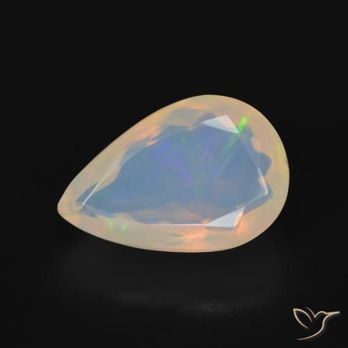 5.50ct طبيعي متعدد الألوان أوبال, شكل الكمثرى, شفاف
