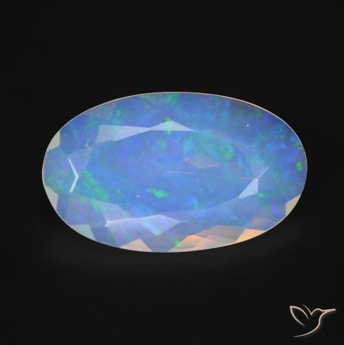 5.88ct طبيعي متعدد الألوان أوبال, بيضوي, شفاف