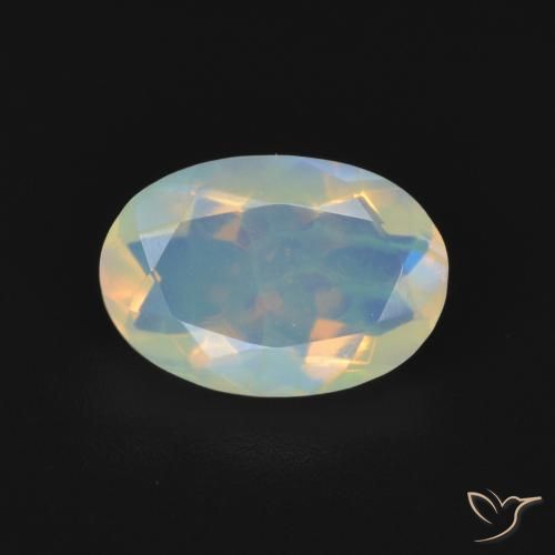 1.21ct طبيعي متعدد الألوان أوبال, بيضوي, شفاف