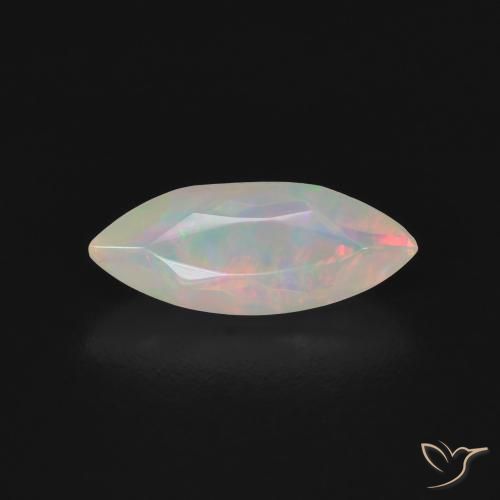 0.70ct طبيعي متعدد الألوان أوبال, ماركيز, شفاف