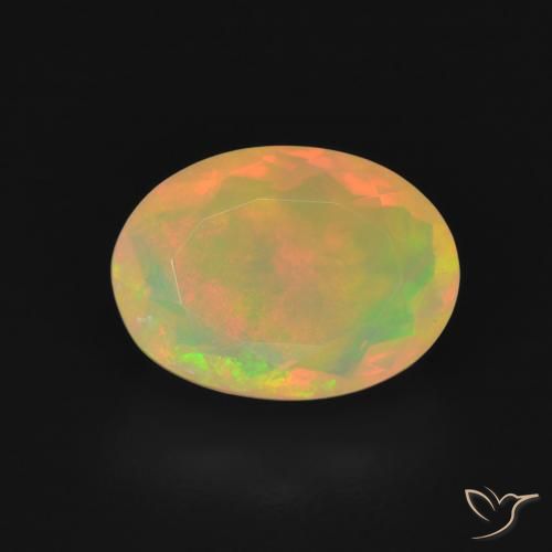 1.70ct طبيعي متعدد الألوان أوبال, بيضوي, شفاف