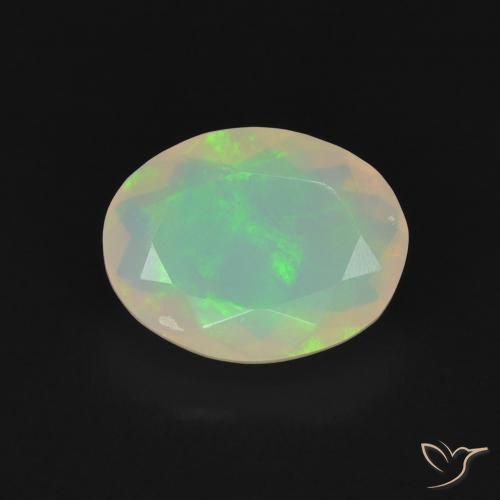 1.10ct طبيعي متعدد الألوان أوبال, بيضوي, شفاف