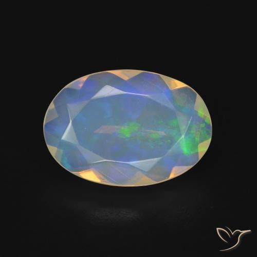2.05ct طبيعي متعدد الألوان أوبال, بيضوي, شفاف