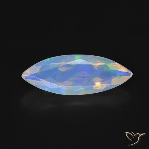 1.35ct طبيعي متعدد الألوان أوبال, ماركيز, شفاف
