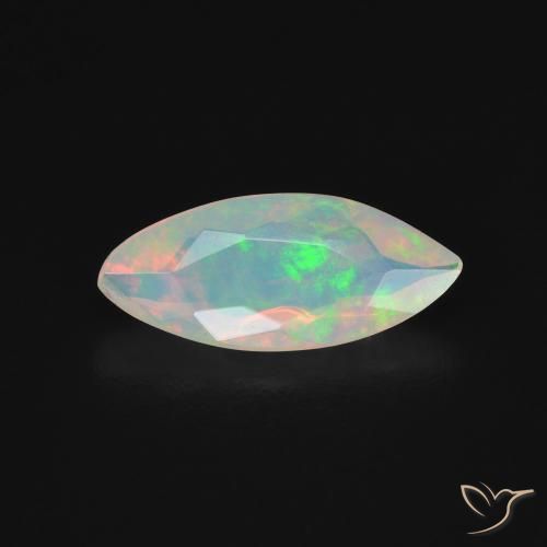 0.75ct طبيعي متعدد الألوان أوبال, ماركيز, شفاف