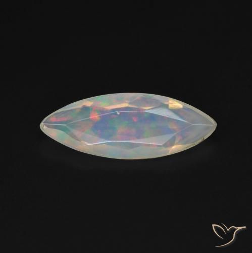 0.55ct طبيعي متعدد الألوان أوبال, ماركيز, شفاف