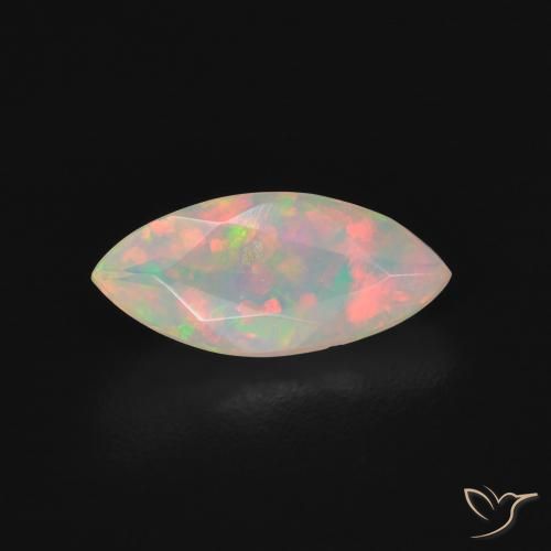 0.71ct طبيعي متعدد الألوان أوبال, ماركيز, شفاف