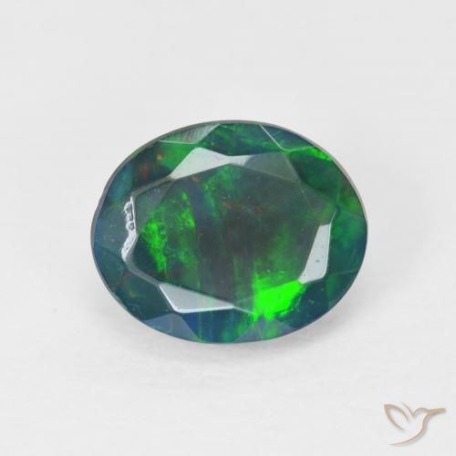 1.18ct طبيعي متعدد الألوان أوبال, بيضوي, غير شفاف