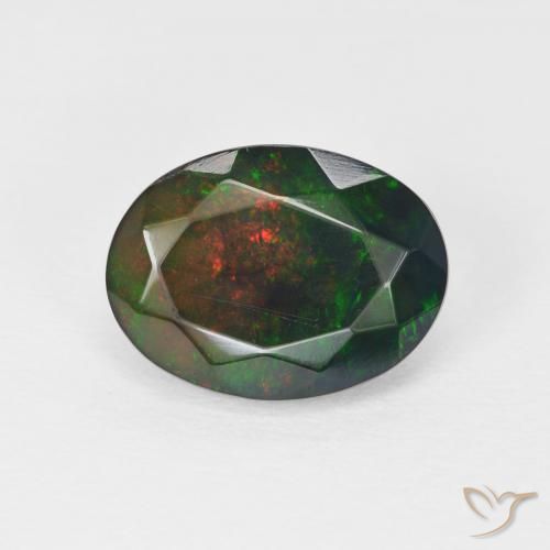 1.71ct طبيعي متعدد الألوان أوبال, بيضوي, غير شفاف