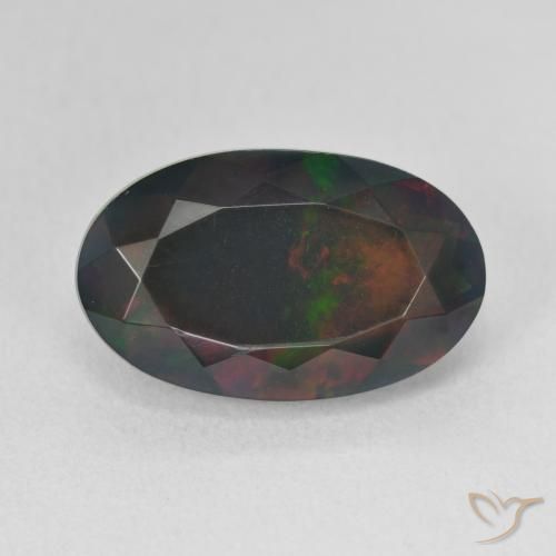 4.05ct طبيعي متعدد الألوان أوبال, بيضوي, غير شفاف