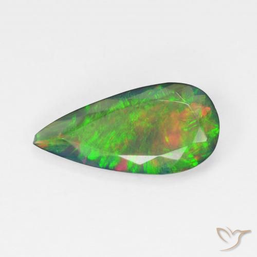 1.78ct طبيعي متعدد الألوان أوبال, شكل الكمثرى, شفاف
