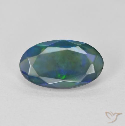 1.12ct طبيعي متعدد الألوان أوبال, بيضوي, شفاف, Photo A