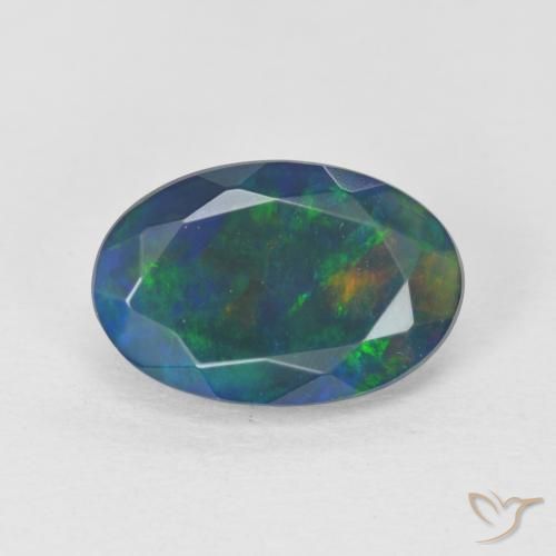 1.32ct طبيعي متعدد الألوان أوبال, بيضوي, شفاف