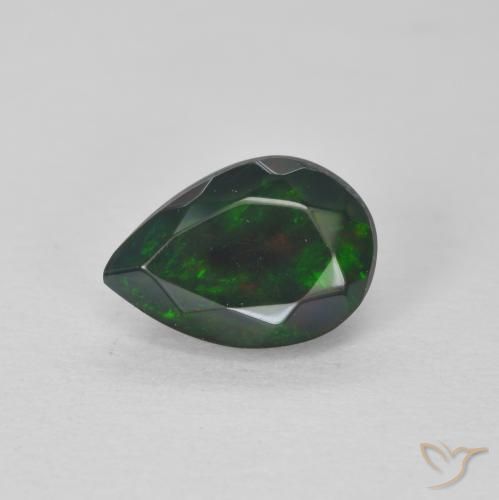 0.95ct طبيعي متعدد الألوان أوبال, شكل الكمثرى, نصف شفاف