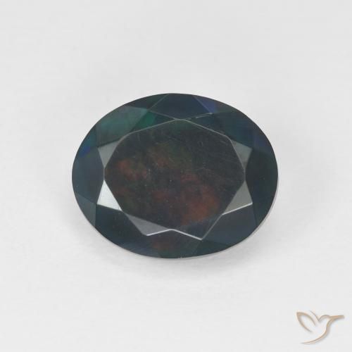 2.02ct طبيعي متعدد الألوان أوبال, بيضوي, نصف شفاف