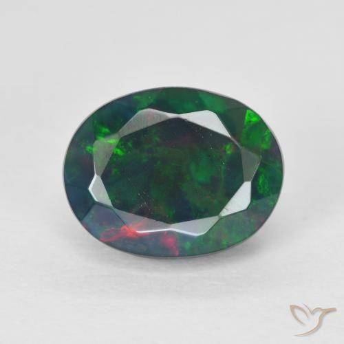 2.24ct طبيعي متعدد الألوان أوبال, بيضوي, نصف شفاف