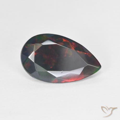 2.20ct طبيعي متعدد الألوان أوبال, شكل الكمثرى, نصف شفاف